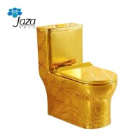 A-P1925G new model royal style custom decorative bathroom gold toilet s-trap 250mm gold plating toilet for middle east